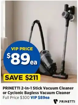 Spotlight Prinetti 2-In-1 Stick Vacuum Cleaner offer