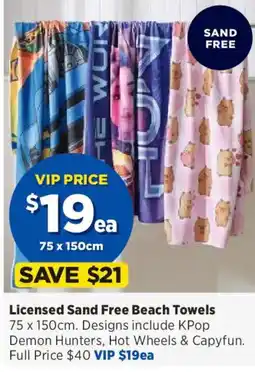 Spotlight Licensed Sand Free Beach Towels offer