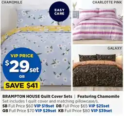 Spotlight Brampton House Quilt Cover Sets offer