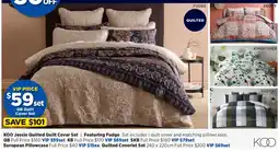 Spotlight KOO Jessie Quilted Quilt Cover Set offer