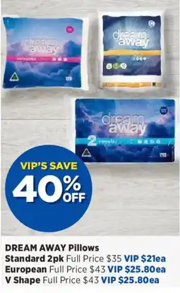 Spotlight Dream Away Pillows Standard offer