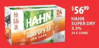 Star Liquor Hahn SuperDry 3.5 Low Carb offer