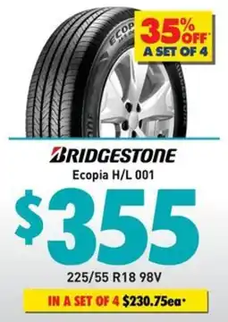 Bob Jane T-Marts Bridgestone Ecopia H/L 001 offer