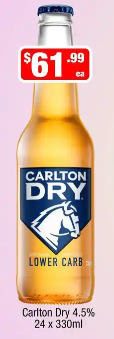 Liquor Stax Carlton Dry Lower Carb offer