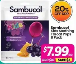 Your Discount Chemist Sambucol Kids Soothing Throat Pops offer