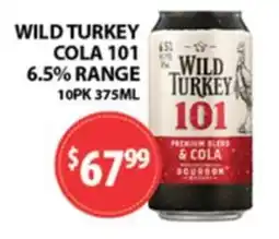 Star Liquor Wild Turkey Cola 101 offer