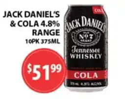 Star Liquor Jack Daniel's & Cola offer