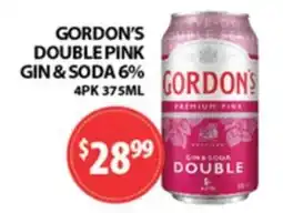 Star Liquor Gordon's Double Pink Gin & Soda offer