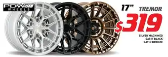 Bob Jane T-Marts PDW WHEELS 17" TREMOR offer