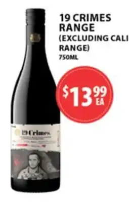 Star Liquor 19 Crimes Range (Excluding Cali Range) offer