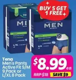 Your Discount Chemist Tena Men's Pants Active Fit S/M offer