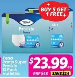 Your Discount Chemist Tena Pants Super Proskin Varieties offer