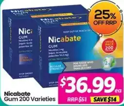 Your Discount Chemist Nicabate Gum 200 Varieties offer