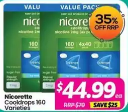 Your Discount Chemist Nicorette Cooldrops 160 Varieties offer