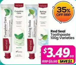 Your Discount Chemist Red Seal Toothpaste 100g Varieties offer