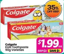 Your Discount Chemist Colgate Kids Toothpaste 90g Varieties offer