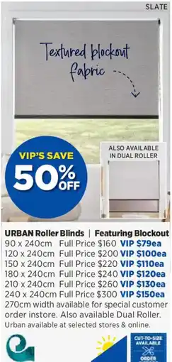 Spotlight Urban Roller Blinds offer