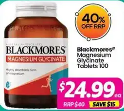 Your Discount Chemist Blackmores Magnesium Glycinate offer
