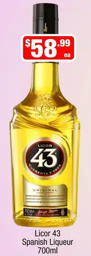 Liquor Stax Licor 43 Spanish Liqueur offer