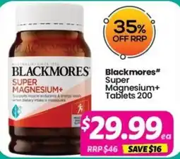 Your Discount Chemist Blackmores Super Magnesium+ Tablets offer