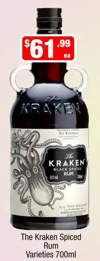 Liquor Stax The Kraken Spiced Rum Varieties offer