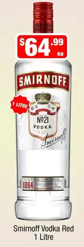 Liquor Stax Smirnoff Vodka Red offer