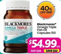 Your Discount Chemist Blackmores Omega Triple Fish Oil Capsules offer