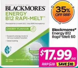 Your Discount Chemist Blackmores Energy B12 Rapi-Melt offer