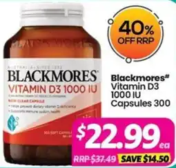 Your Discount Chemist Blackmores Vitamin D3 1000 IU offer