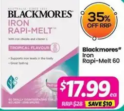 Your Discount Chemist Blackmores Iron Rapi-Melt offer