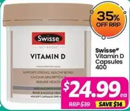 Your Discount Chemist Swisse Vitamin D Capsules 400 offer