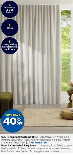 Spotlight Cut, Hem & Hang Curtain Fabric offer