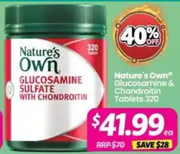 Your Discount Chemist Nature's Own Glucosamine Sulfate with Chondroitin offer