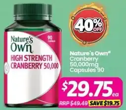 Your Discount Chemist Nature's Own High Strength Cranberry offer