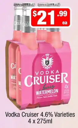 Liquor Stax Vodka Cruiser Watermelon Varieties offer