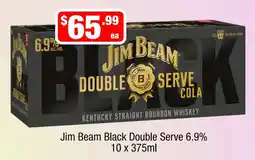 Liquor Stax Jim Beam Black Double Serve Cola offer