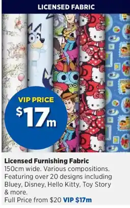 Spotlight Licensed Furnishing Fabric offer