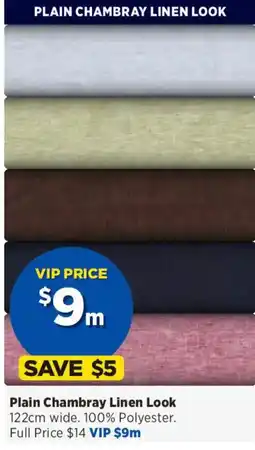 Spotlight Plain Chambray Linen Look offer