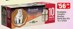 Liquor Stax Bundaberg Campfire Bourbon Barrel Rum offer
