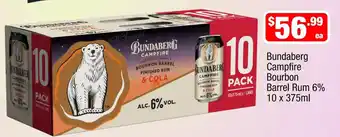 Liquor Stax Bundaberg Campfire Bourbon Barrel Rum offer