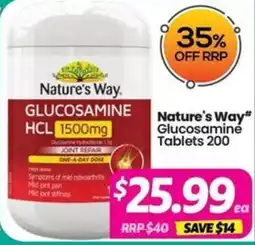 Your Discount Chemist Nature's Way Glucosamine HCL 1500mg offer