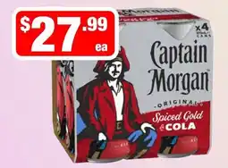 Liquor Stax Captain Morgan Spiced Gold & Cola offer