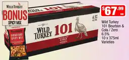 Liquor Stax Wild Turkey 101 Bourbon & Cola / Zero Varieties offer