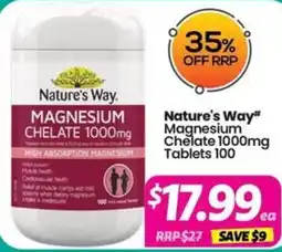 Your Discount Chemist Nature's Way Magnesium Chelate 1000mg offer