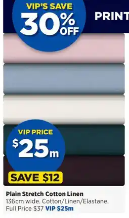 Spotlight Plain Stretch Cotton Linen offer