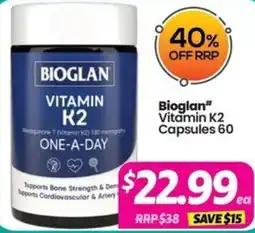 Your Discount Chemist Bioglan Vitamin K2 Capsules offer