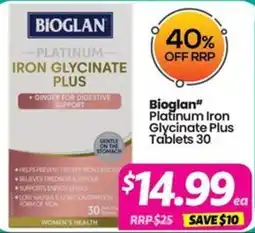 Your Discount Chemist Bioglan Platinum Iron Glycinate Plus offer