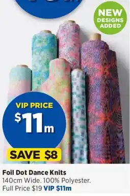 Spotlight Foil Dot Dance Knits offer