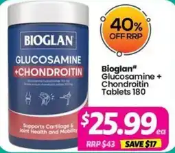 Your Discount Chemist Bioglan Glucosamine + Chondroitin Tablets offer