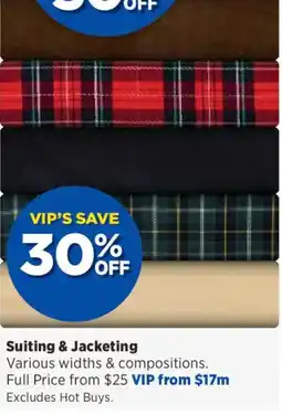 Spotlight Suiting & Jacketing offer